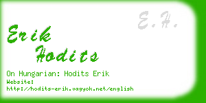 erik hodits business card